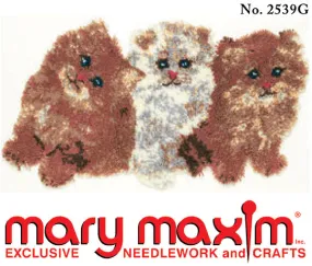 3 Kittens Shaped Rug Pattern