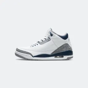 Air Jordan 3 Retro - White/Midnight Navy-Cement Grey