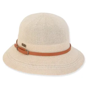 Arya Poly Braid Bucket Hat in Ivory