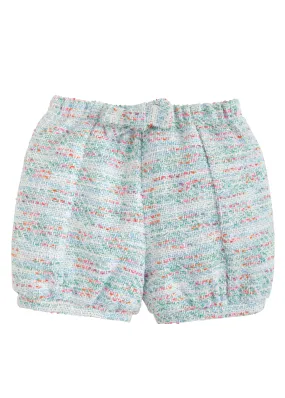 Banded Boucle Shorts | Blue (6, 8)