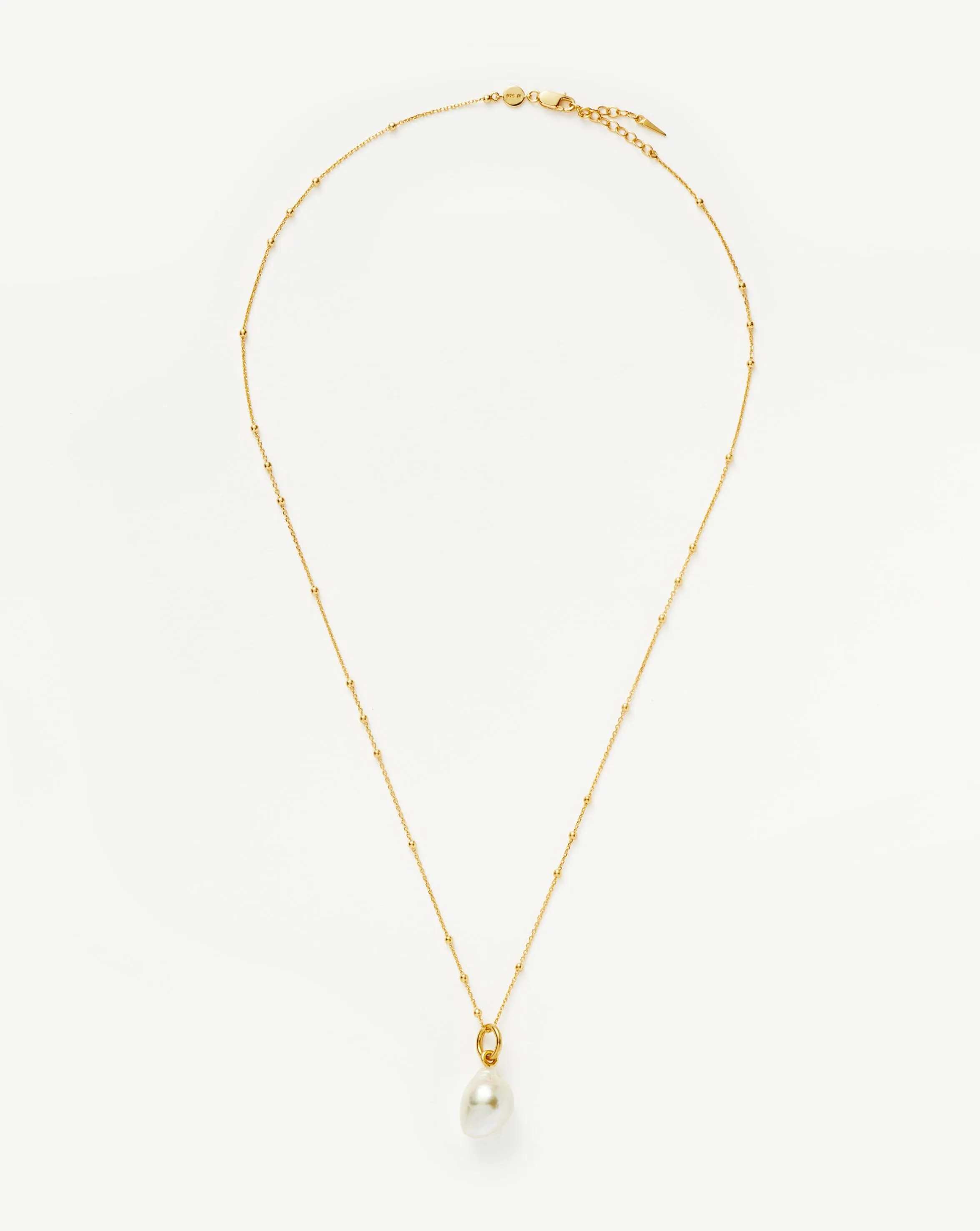 Baroque Pearl Chain Necklace | 18ct Gold Plated Vermeil/Pearl