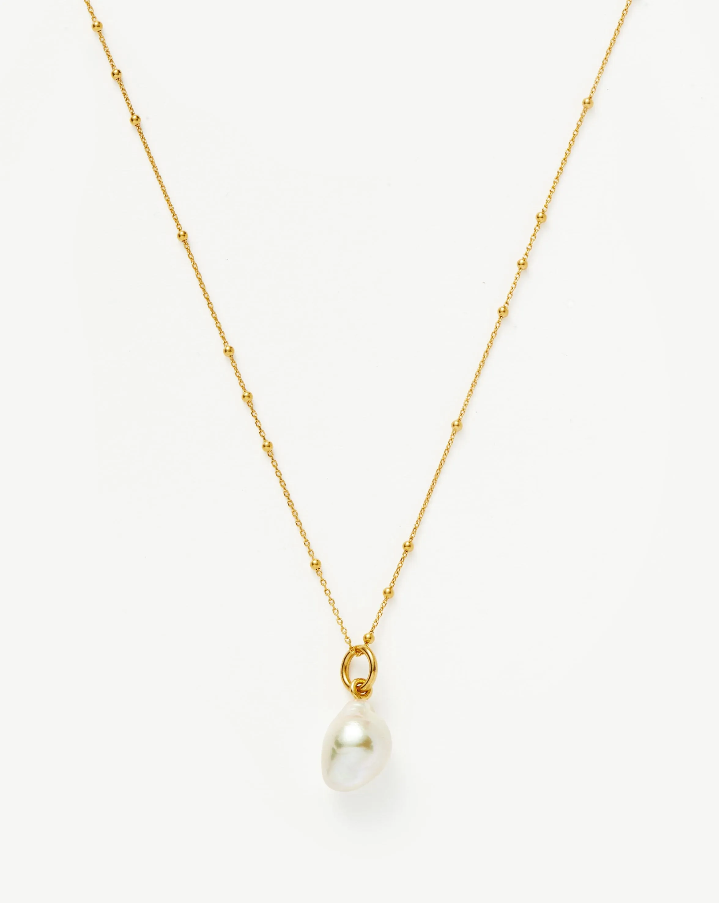 Baroque Pearl Chain Necklace | 18ct Gold Plated Vermeil/Pearl