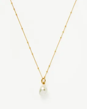 Baroque Pearl Chain Necklace | 18ct Gold Plated Vermeil/Pearl