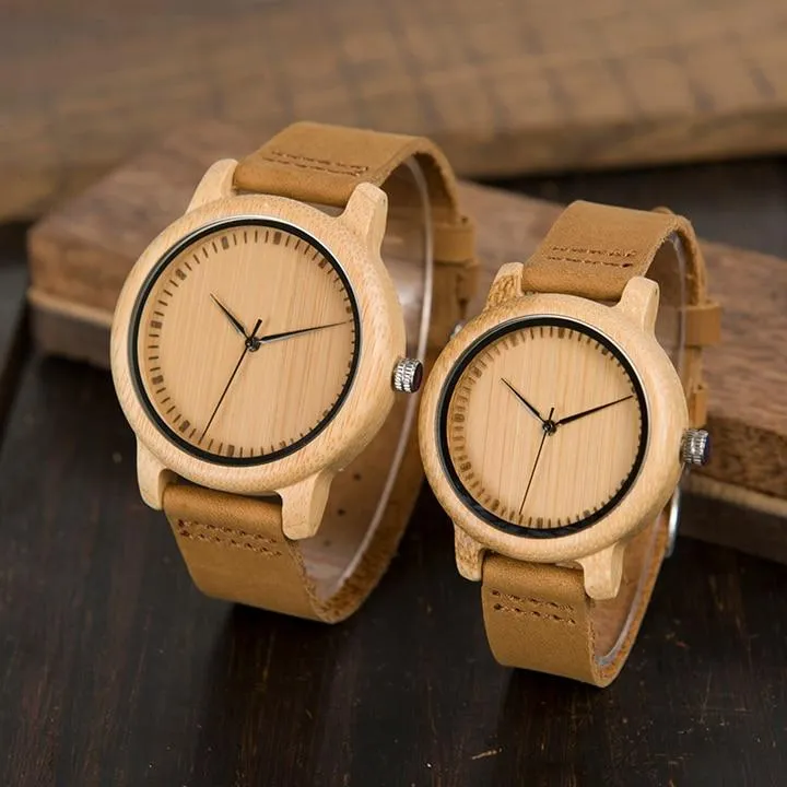 BBWood™ Couple's Matching Wooden Bamboo Genuine Wrist Wood Watch - Men/Women