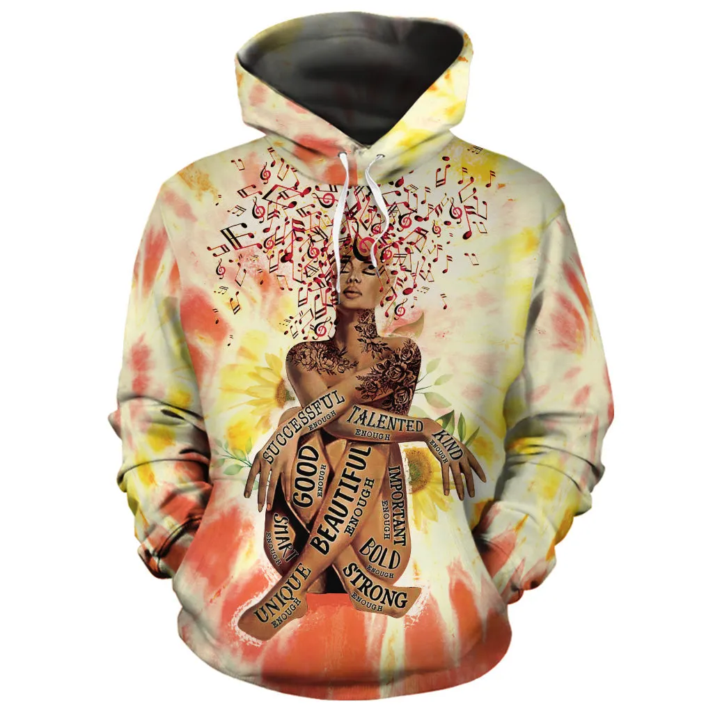 Black Queen Tie Dye All-over Hoodie