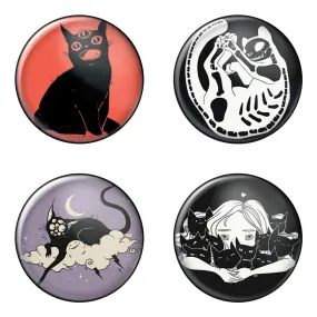 Cats, 4-Pack Pin Buttons