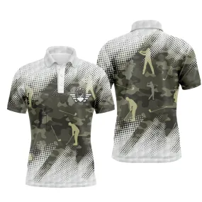 Chiptshirts - Polo de Sport, Idée Cadeau Original Pour Fan De Golf, Polo de Sport Homme Femme, Camouflage Golf - CTS25052220