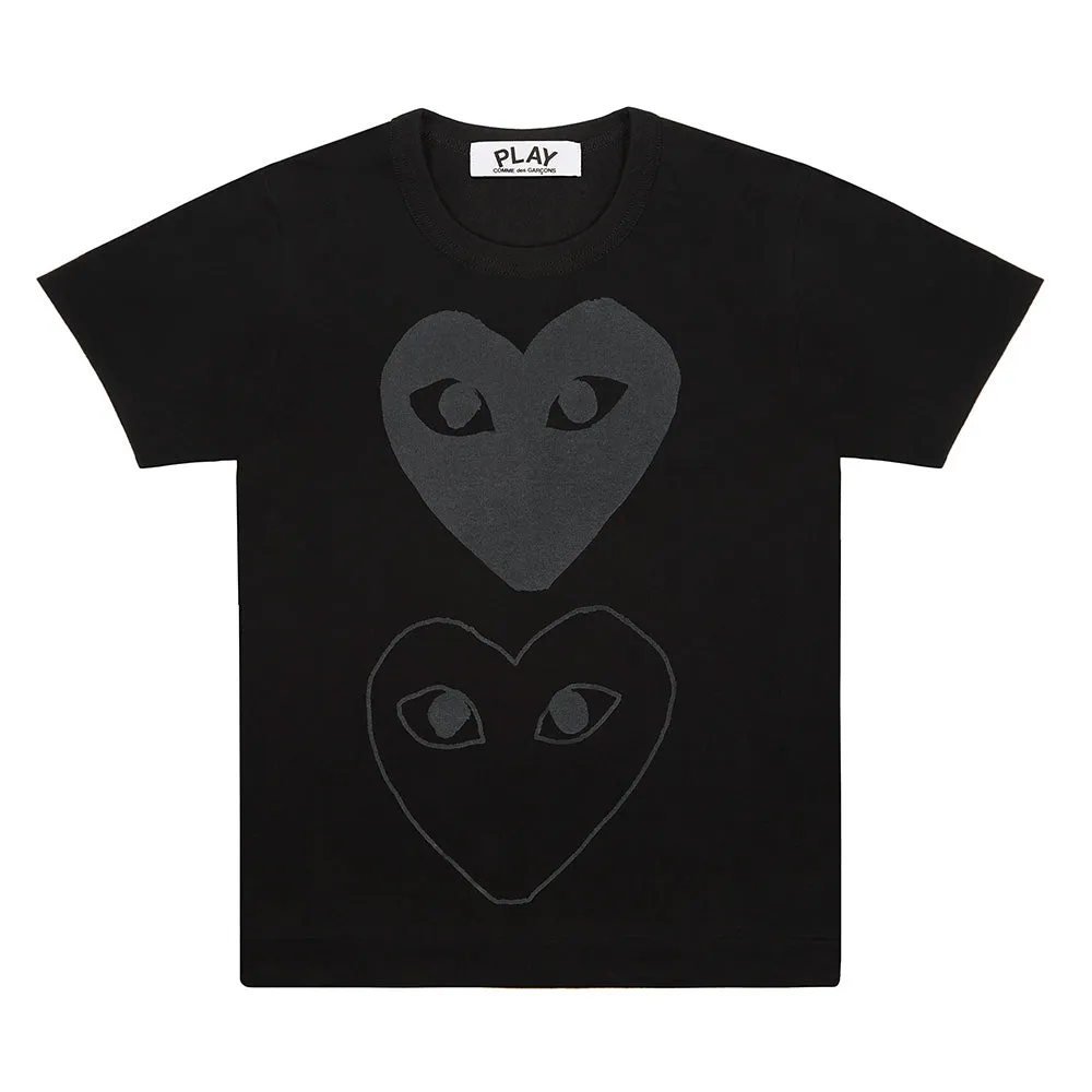 Comme des Garons PLAY Two Heart SS Tee