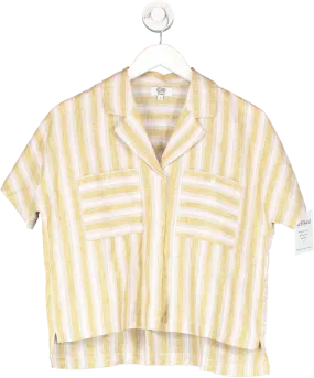 ecoer Multicoloured Organic Linen Stripe Shirt UK M