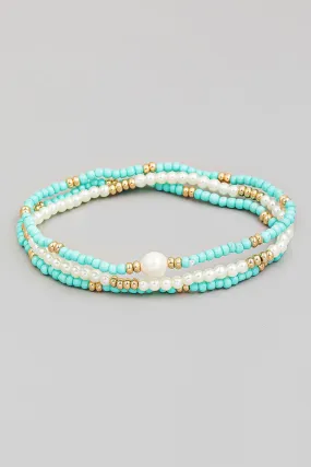 FMB055 Teal Beaded Set