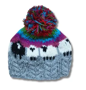 From The Source Hand Knitted Cable Knit Sheep Wool Hat