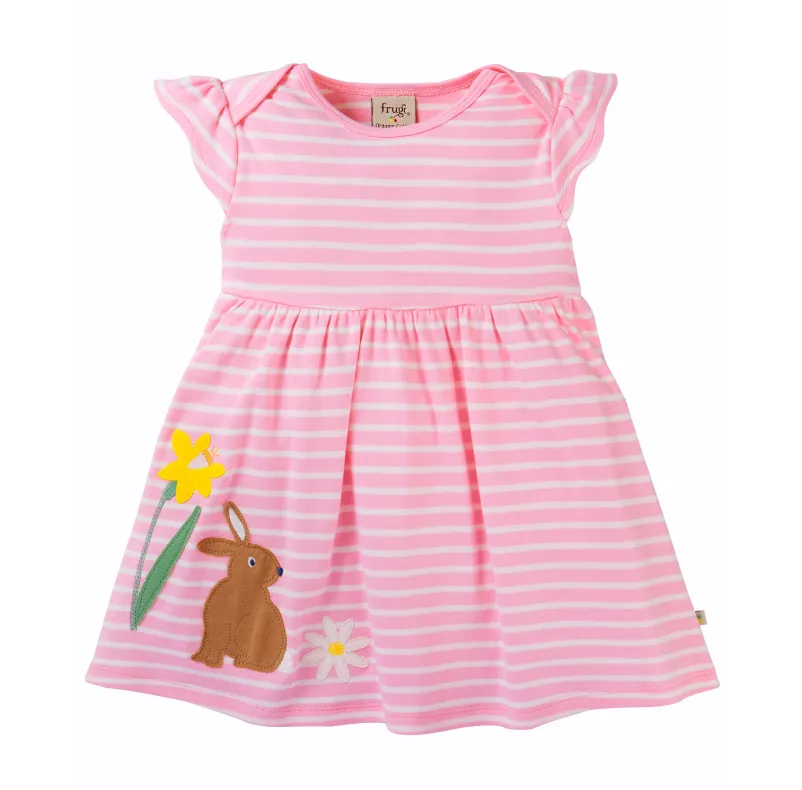 Frugi Bobby Dress - Jellyfish Breton / Rabbit