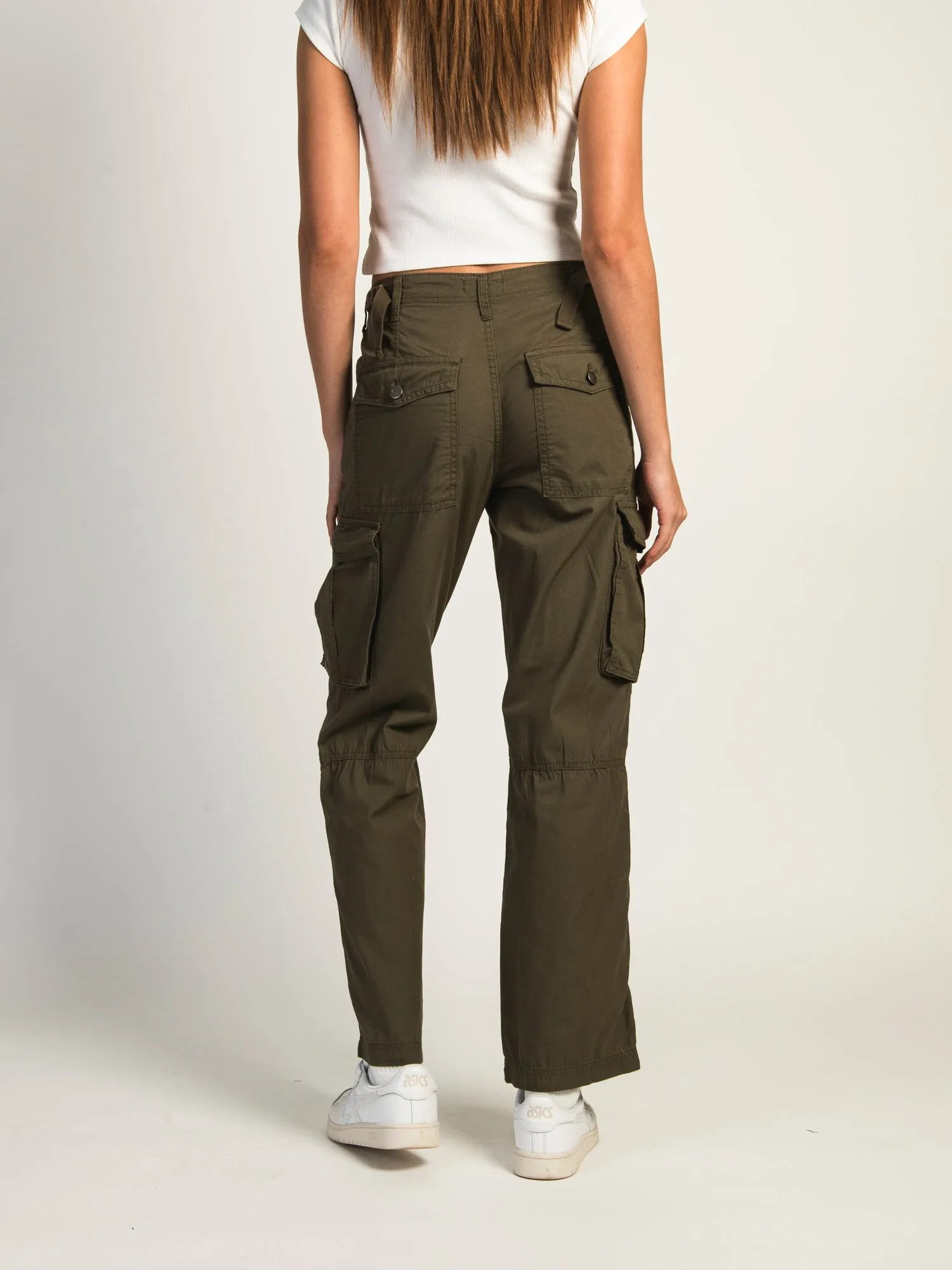 HARLOW PAIGE CARGO PANT - ARMY GREEN