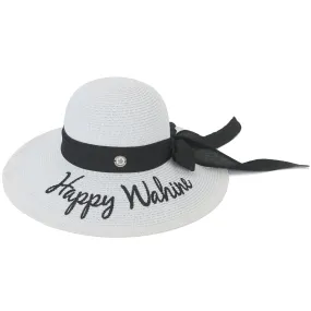 Hat Gardenia Happy Wahine White