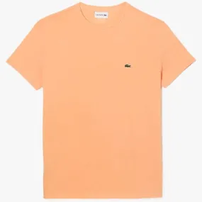 Lacoste Crew Neck Pima Cotton Jersey T Shirt (Light Orange) TH6709-51