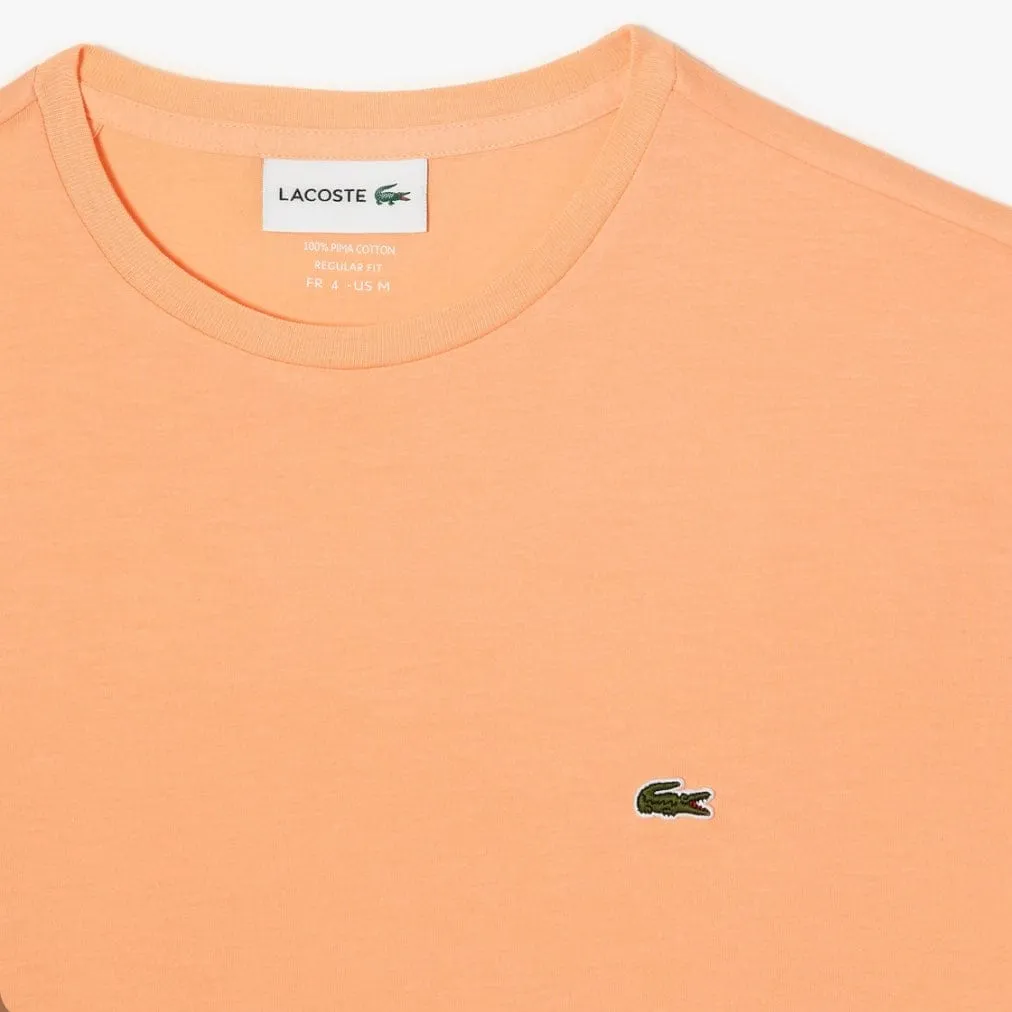 Lacoste Crew Neck Pima Cotton Jersey T Shirt (Light Orange) TH6709-51