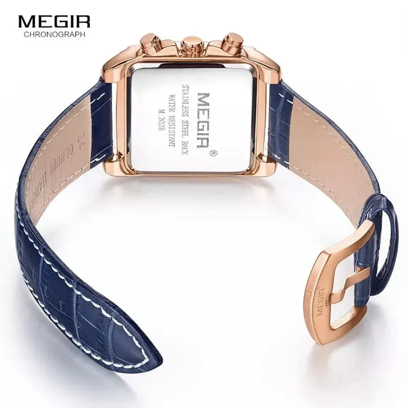 MEGIR Men Top Brand Luxury Rectangle Quartz  Watches