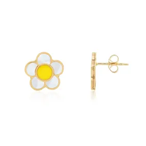 Mother of Pearl Daisy Stud Earrings