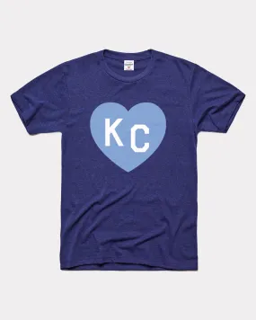 Navy & Light Blue KC Heart Vintage T-Shirt