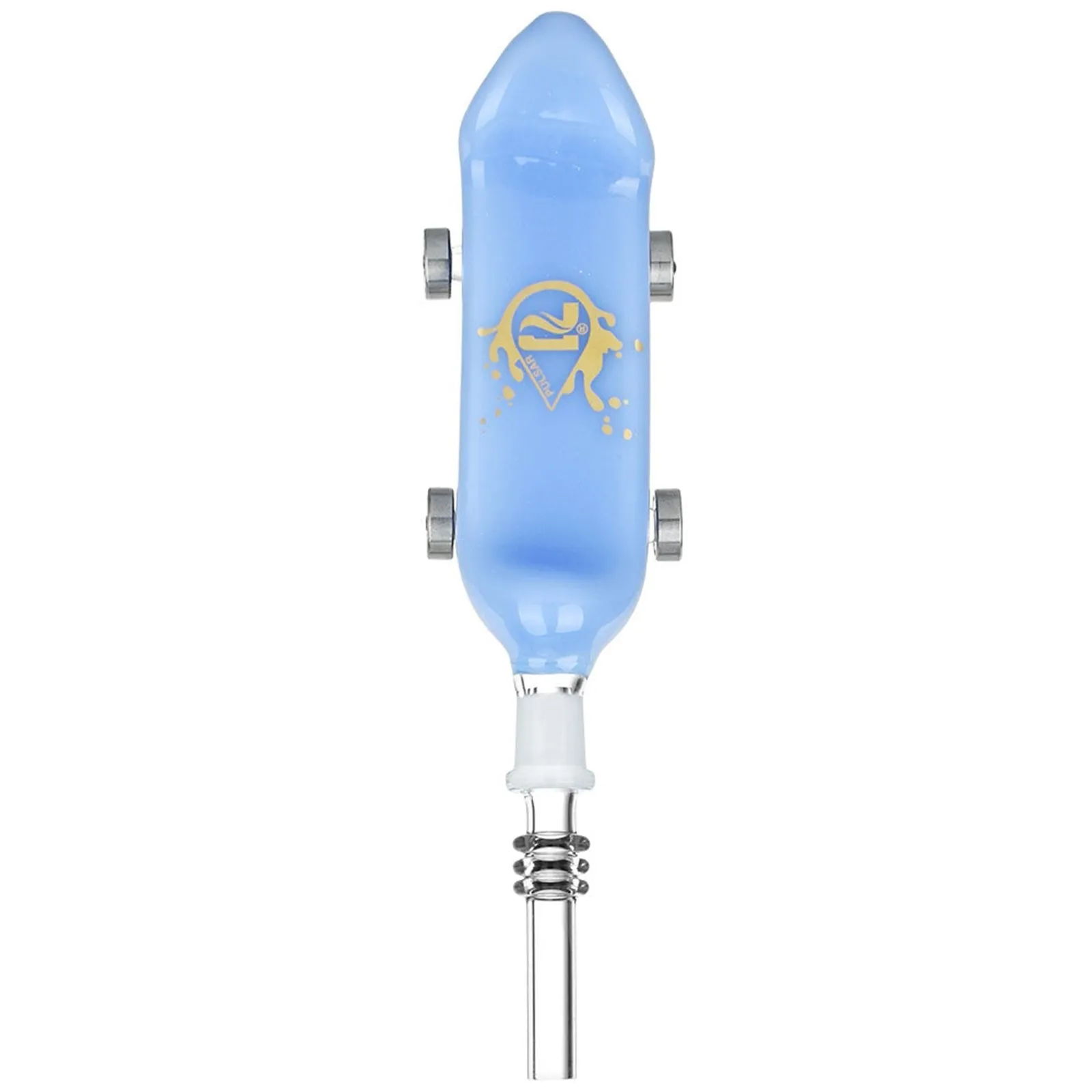 Pulsar Rolling Skateboard Dab Straw with 10mm Quartz Tip