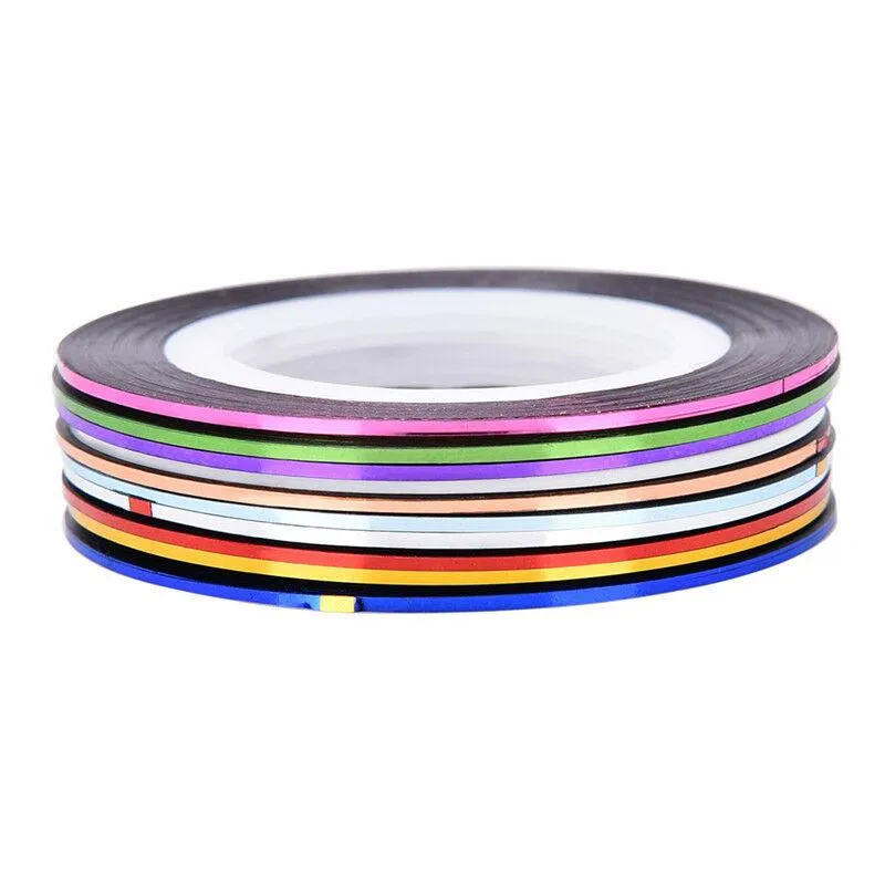 Random Coloured Striping Tape Rolls Pack (1mm wide)