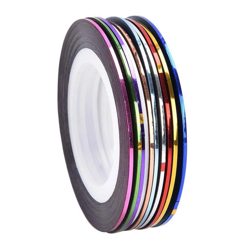 Random Coloured Striping Tape Rolls Pack (1mm wide)