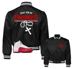 Retro 12 Cherry Enemies Satin Jacket