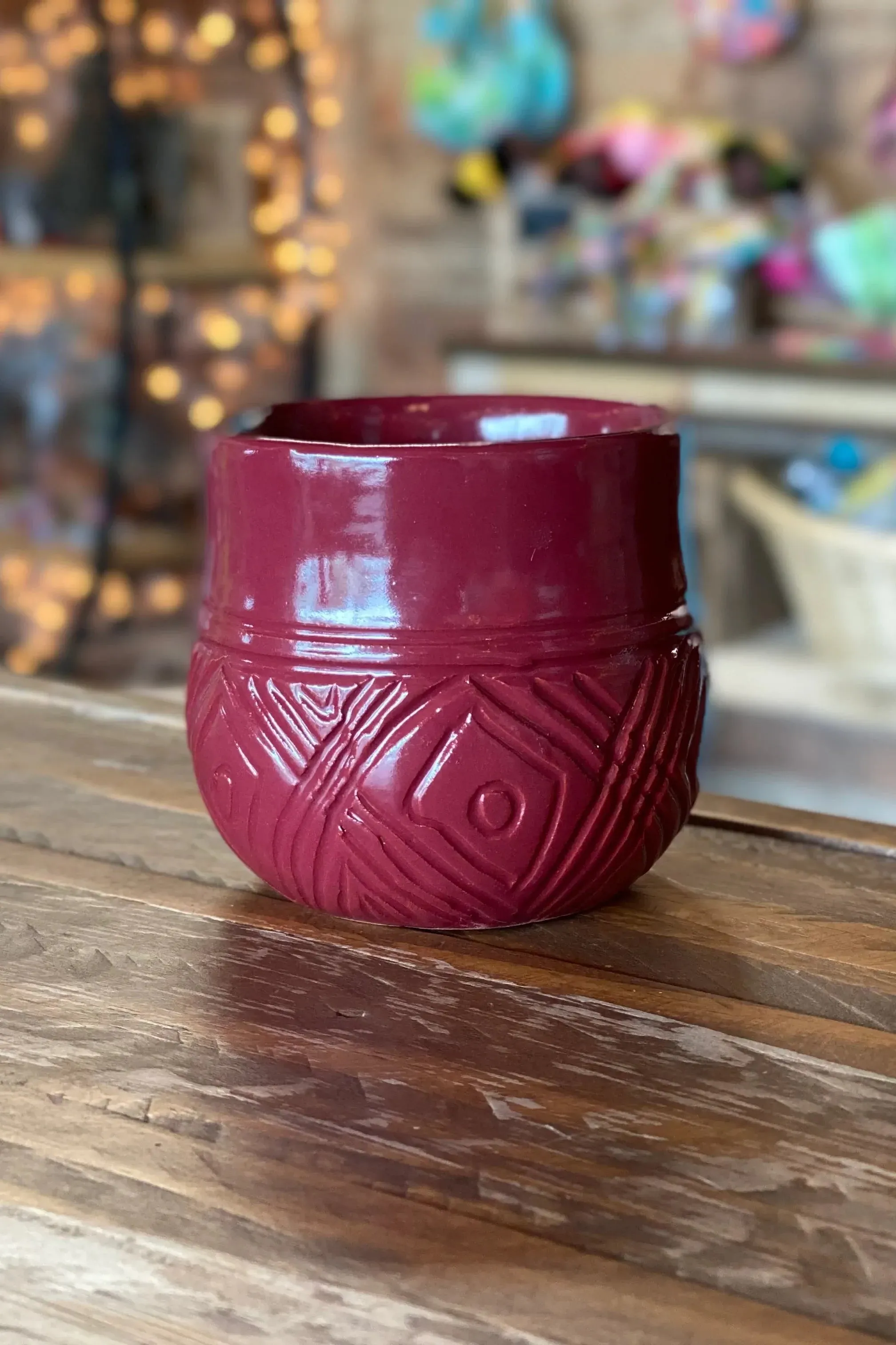 Short Taino Wine Tumbler