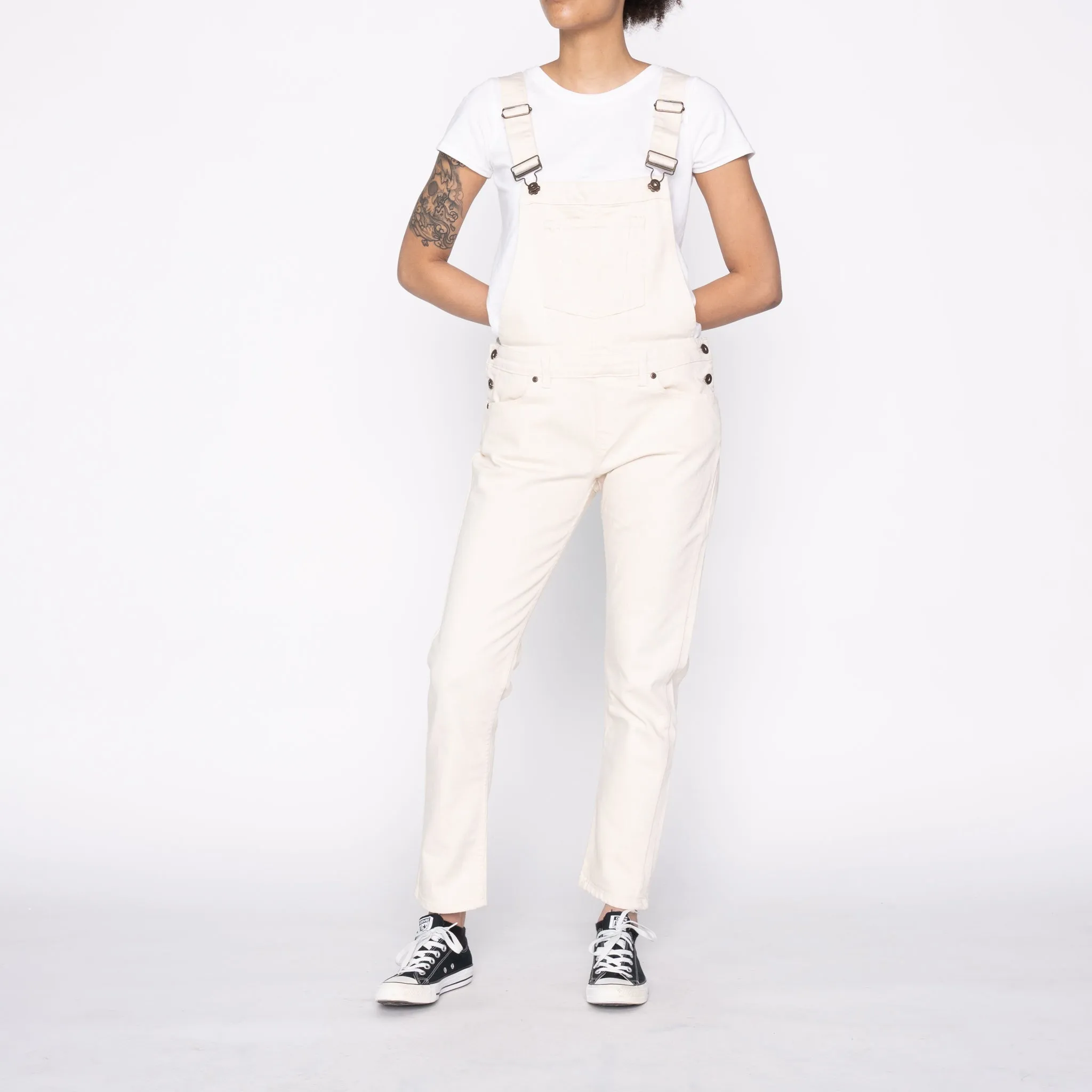 Straight Leg Overalls - Natural Seed Denim