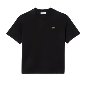 T-shirt Donna Lacoste Cotone Pima Nero