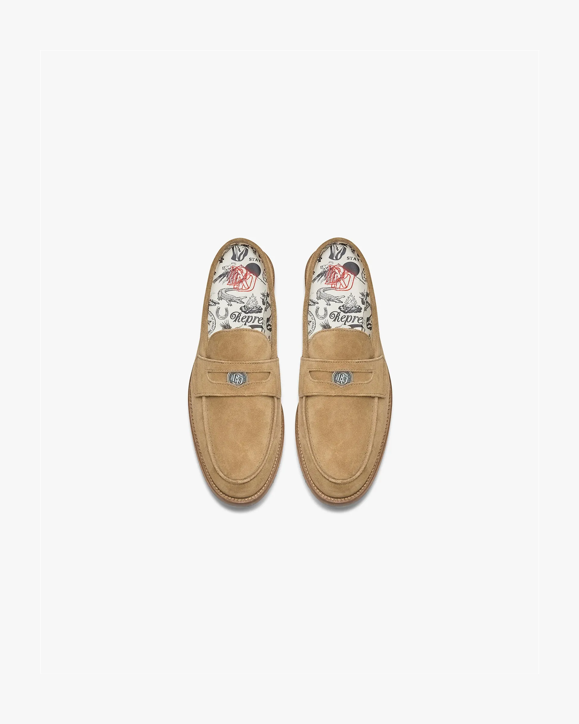 Womens Represent X Duke   Dexter Mule Loafer - Barley